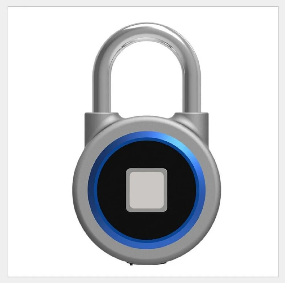 Bluetooth Lock APP Control Security Fingerprint Recognition Anti Theft Padlock 15 Groups Fingerprints for IOS/Android Waterproo
