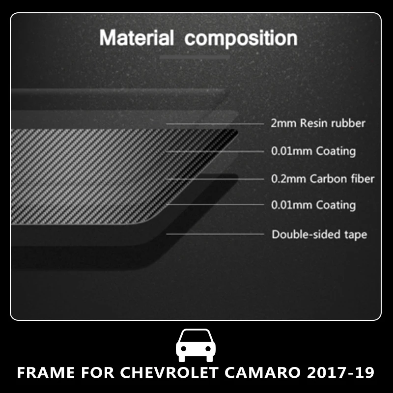 Накладка на руль из настоящего углеродного волокна для Chevrolet Camaro- рулевые Чехлы Защитные аксессуары для интерьера