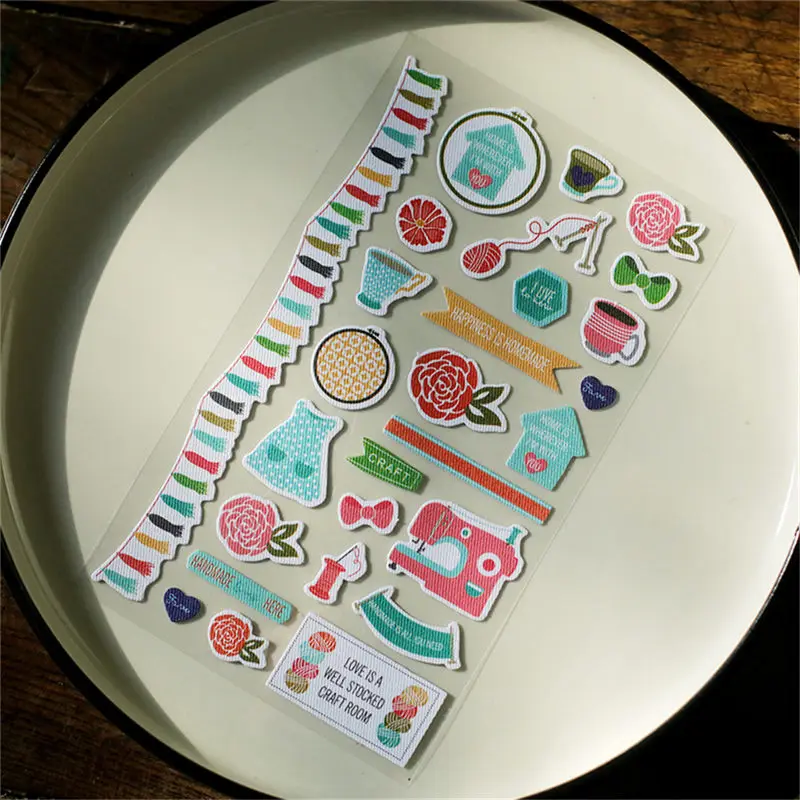 Baby Photo Album Paper Stickers Set Die Cut For DIY Scrapbooking Supplies Sticker Kits Craft Card Making S102 
