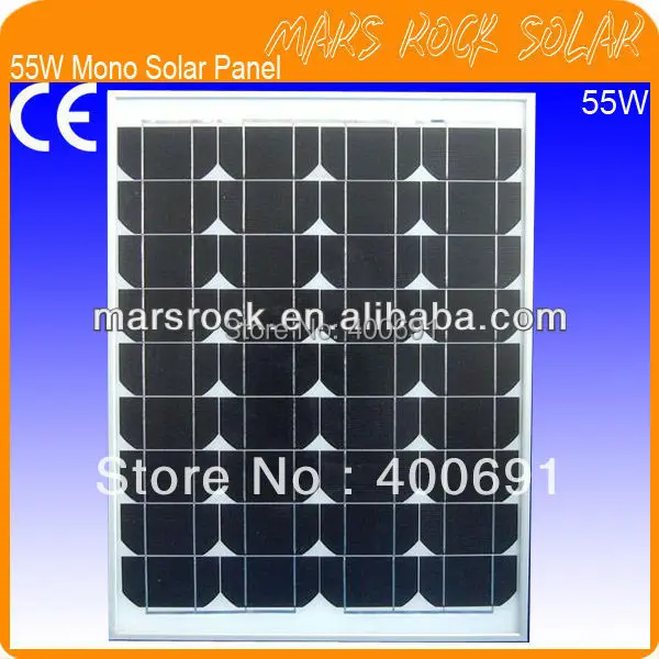 

55W 18V Mono Solar Module Panel with Special Technology, Nice Appearance, Excellent Performance, Fend Against Snowstorm & Wind