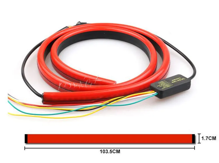 Car universal high brake light LED anti-collision warning light Modified brake light bar Rear glass decorative light08