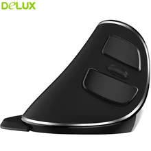 Вертикальная мышь Delux M618 плюс чистые мыши вертикальный эргономичный компьютерный Мышь Беспроводной 2,4 ГГц USB оптическая игровая мышь с приемником для рабочего стола