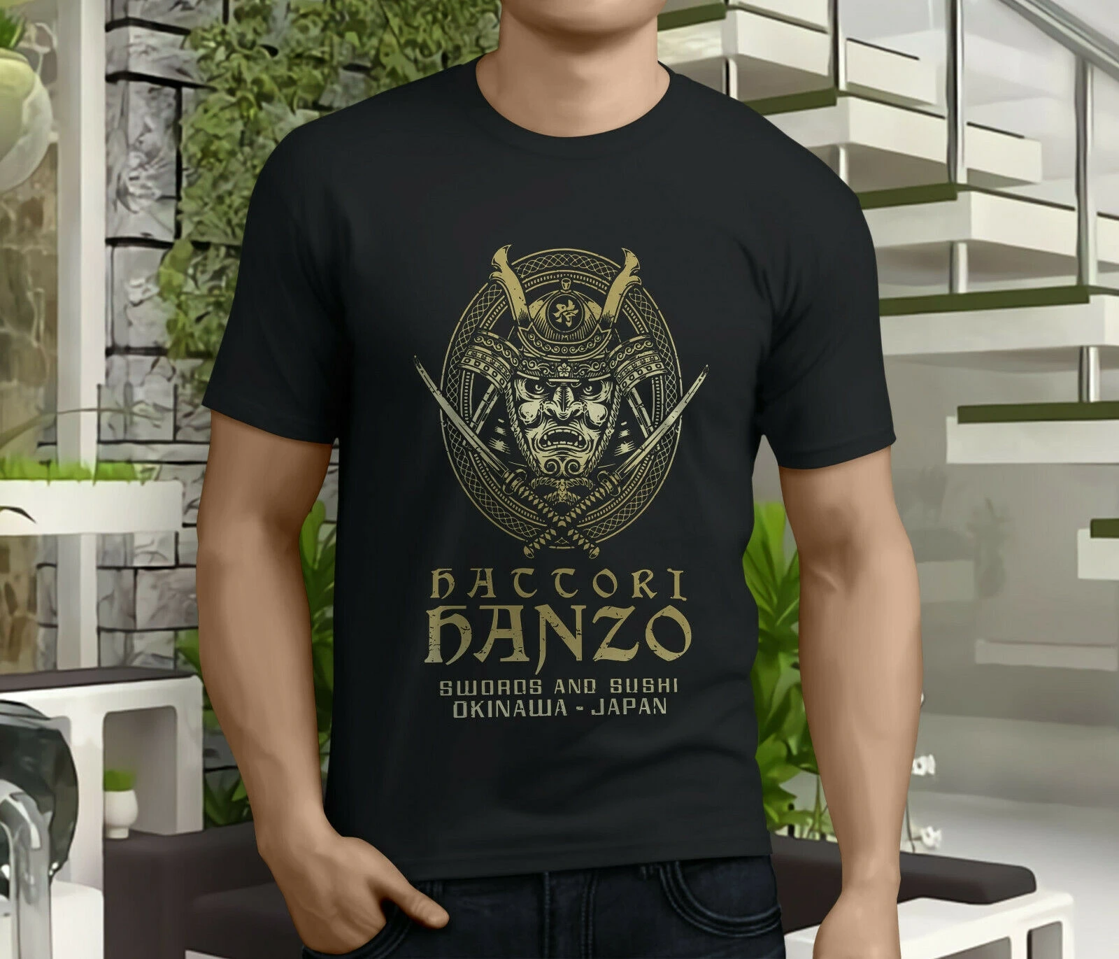 

New Popular Hattori Hanzo Men Black T-Shirt Size Hot Selling Cotton Summer New Fashion Short Sleeve Harajuku Tee Shirts