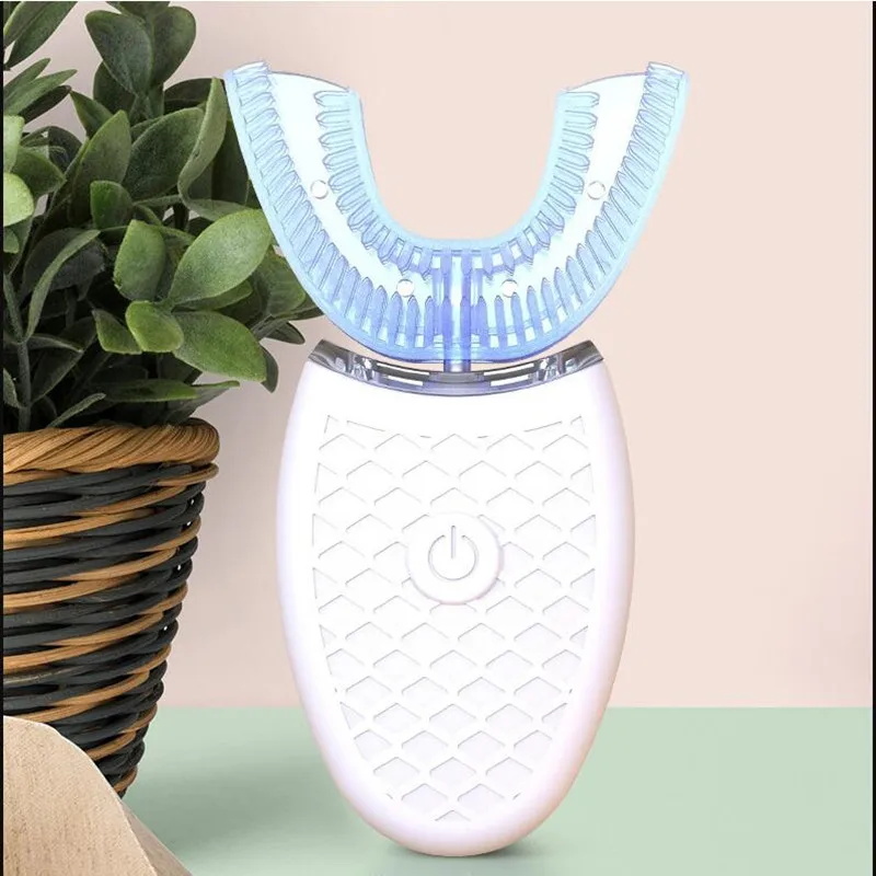 

100pcs/lot by DHL FREE SHIP 360 Degrees Intelligent Automatic Sonic Electric Toothbrush U Type 4 Modes Tooth Brush USB Charging
