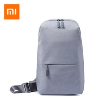Оригинал xiaomi минималистский городской рюкзак досуг грудь пакет мужчины женщины бизнес студента небольшой плечо сумки посыльного черный серый