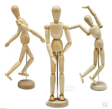 A wooden man with a 12 inch 30 cm wood comic tools model sketch decoration | Канцтовары для офиса и дома
