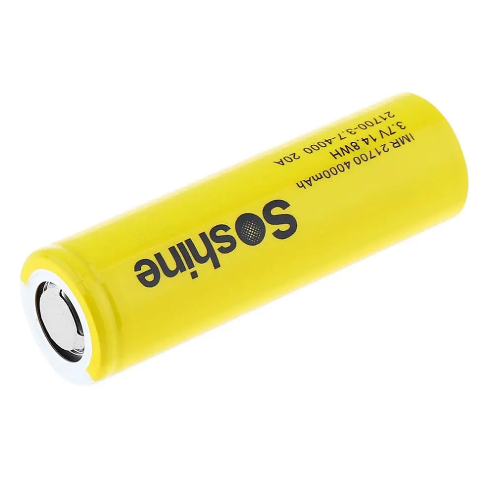 Soshine IMR 3 7 V 20A 4000mAh 21700 литий ионная аккумуляторная батарея с предохранительным