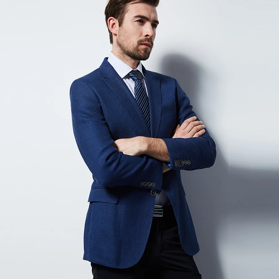 

2018 Men Fashion Slim Fit Suit Jacket Formal Bussiness Suit Jacket Blazer Masculino Single Button Coat Wedding Suits for Men