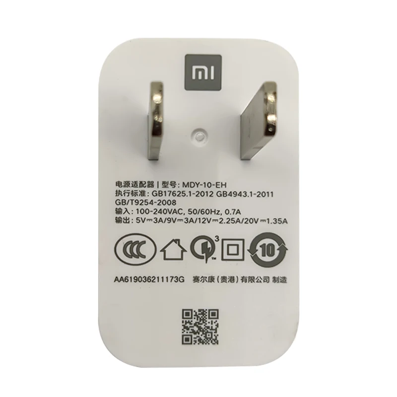 Быстрое зарядное устройство XIAOMI MI 9 QC 4 0 27 Вт адаптер для быстрой зарядки кабель