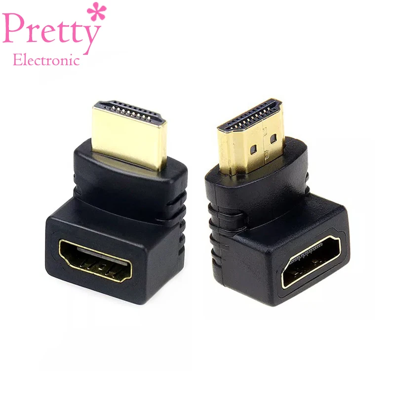 270/90 градусов правый угловой разъем HDMI A папа мама кабель адаптер преобразователь