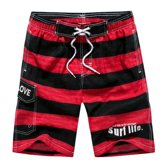 Одежда для плавания больших размеров пляжные шорты мужские шорты для плавания быстросохнущие шорты для серфинга Бермуды купальный костюм Praia бордшорты мужские s плавки - Цвет: 1613 Red Stripe