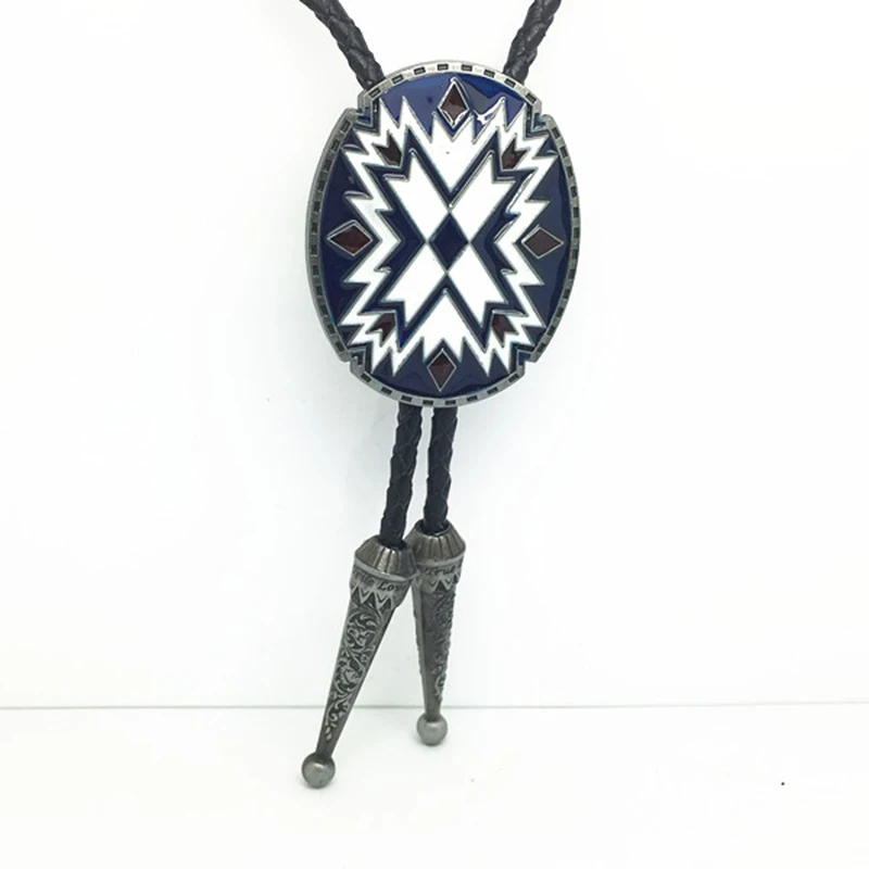 

Fashion Men Enamel Shirt Leather Bolo Tie For Mens Bow Ties American Indian Western Cowboy Bolo Tie Metal Necktie Jewelry