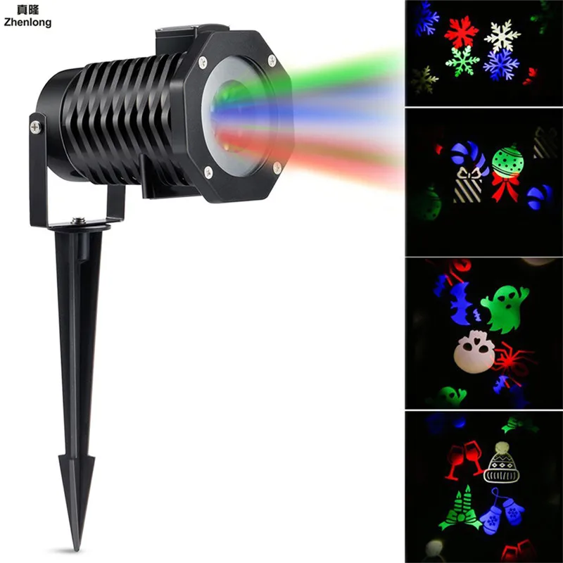 

LED Projector Light RGB Stage Lamp Landscape Disco Light With 10 Gobo Slides for Xmas Birthday New Year Halloween Party Holiday