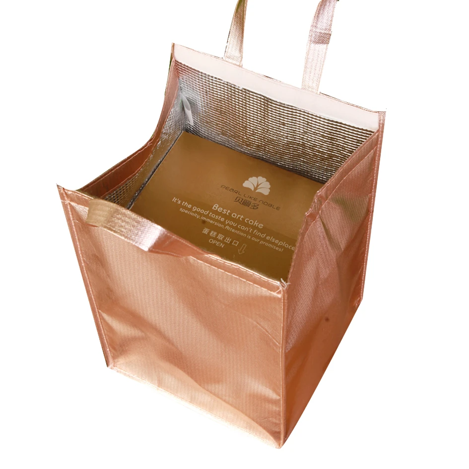 gold lunch bag