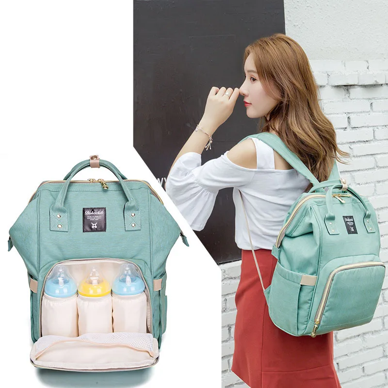 2017 Fashion Mummy Maternity Nappy Bag New Large Capacity Baby Diaper Bag Travel Backpack Organizer Nursing Bag for Baby Care (3)