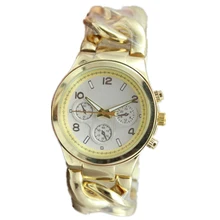 Fashion designer high quality coy bow chain strap men s gold watches hot sales Quartz Watches