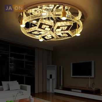 

LED Modern Round Stainless Steel Crystal LED Lamp.LED Light.Ceiling Lights.LED Ceiling Light.Ceiling Lamp For Foyer Bedroom