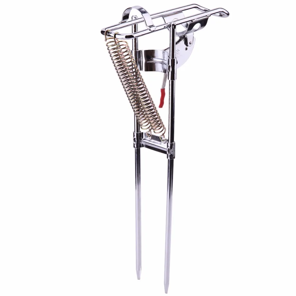 Outdoor Steel Automatic Fishing Rod Holder Mount Spring Fishing Rod
