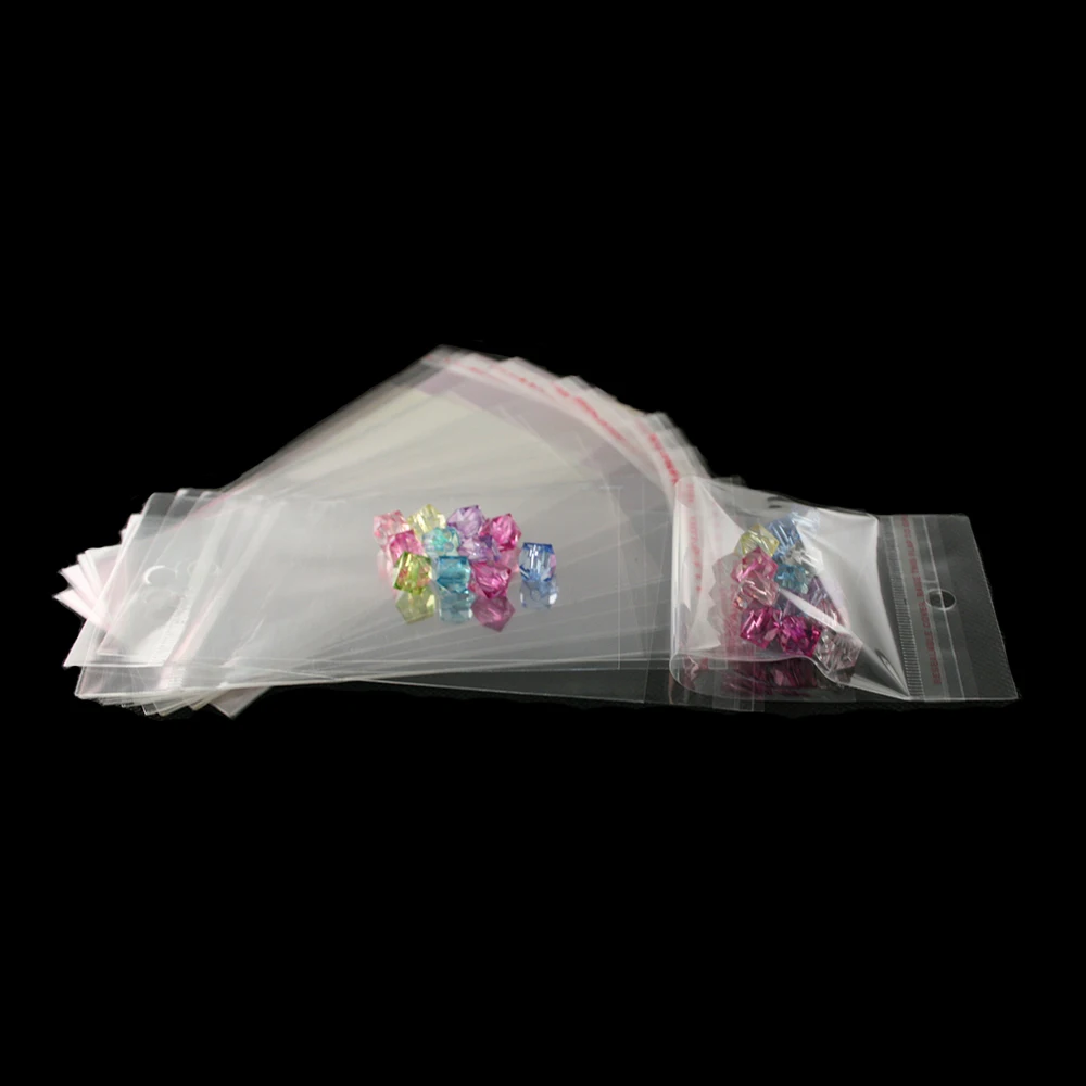 High Quality 100pcs/lot Clear Mini Small plastic bags for jewelry 7