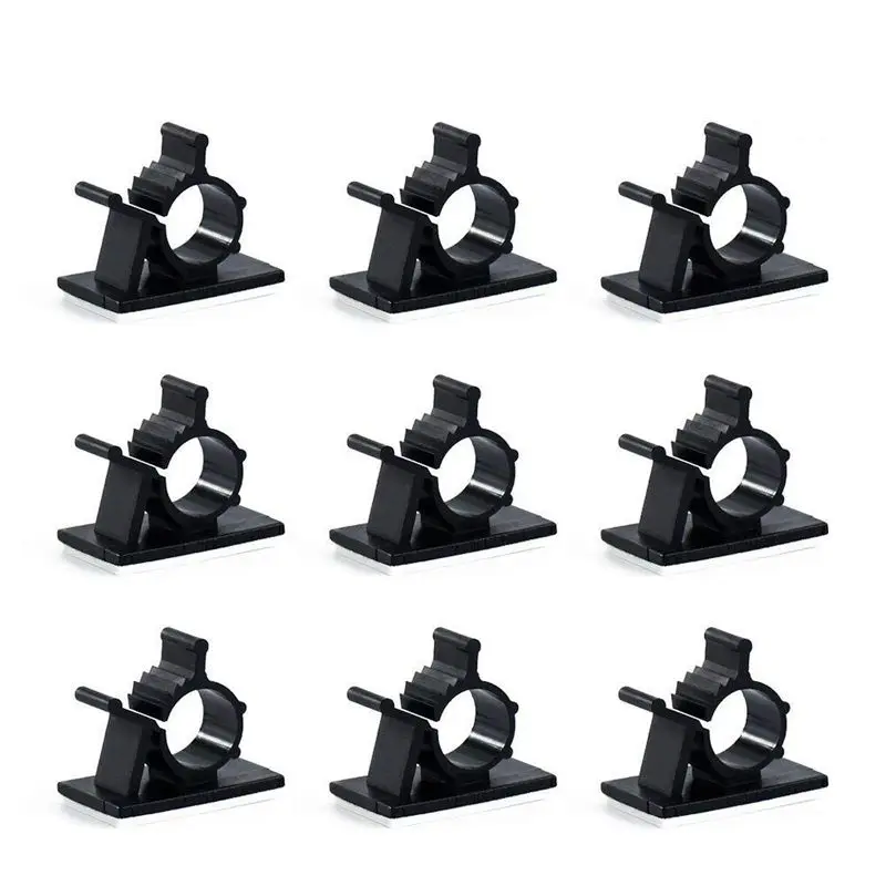 60 pieces Adjustable adhesive cable clamps wire clamps, mounting base