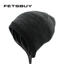 [FETSBUY] зимняя шапка, вязаные шапки, мужская шапка в стиле хип-хоп, вязаный капот, шапка для мальчиков и девочек, бархатные женские шапки Gorro De Inverno 18017