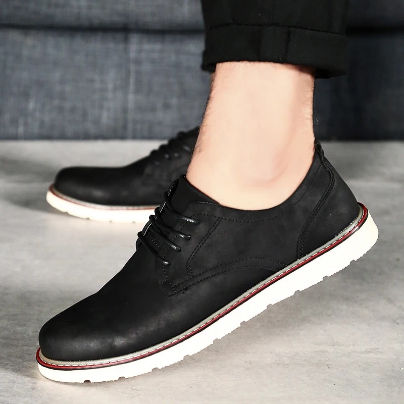 

Man Black Casual Shoes Spring Autumn Mens Business Shoes Comfortable Classic Male Shoes Lace Up Walking Footwear Men