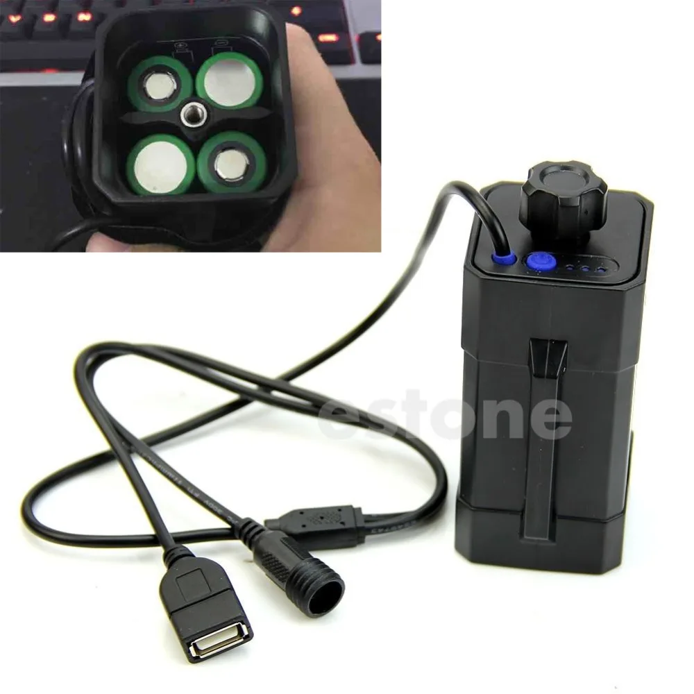 

New 4x 18650 Water Resistant Battery Pack Case House Cover For Bike Bicycle Lamp
