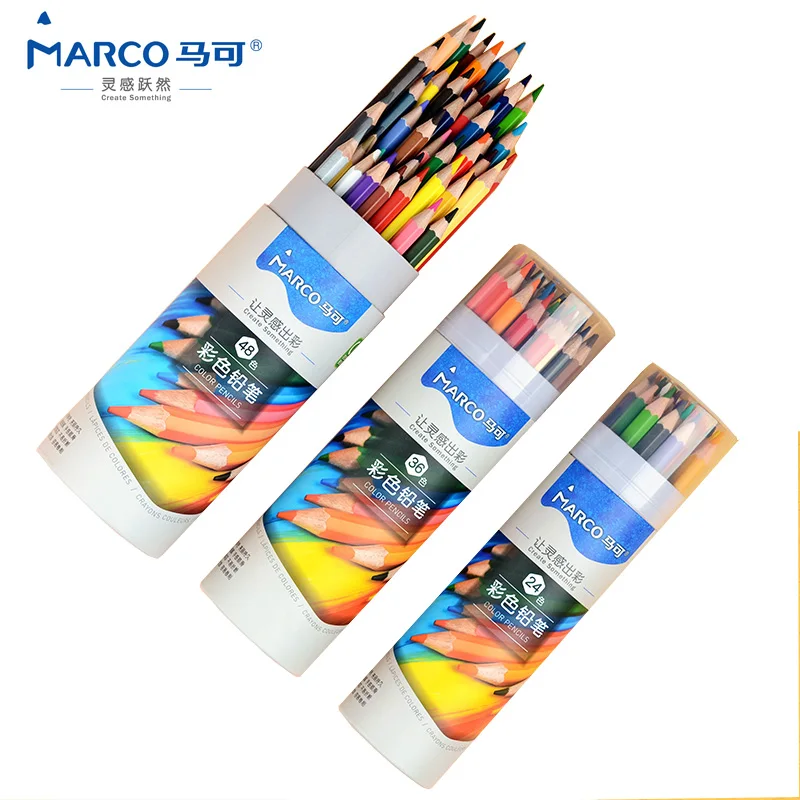 

Marco Oiled Wooden Colored Pencils Designed Student Artists Drawing Profesional Set 24 36 48 Drawing Sketches Colour Pencil Case