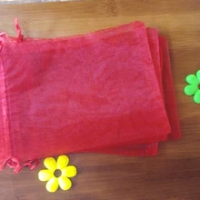 500 шт 7*9 см чистая красная подарочная Сумка из органзы стенд для ювелирных украшений сумки мешок шнурок для браслета/ожерелья Мини мешок пряжи