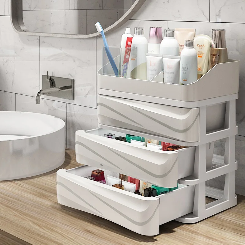 

Plastic Makeup Organizer Desktop Storage Box Cosmetic Container Drawer Home Office Sundries Dressing Table Trinke Jewelry Boxes
