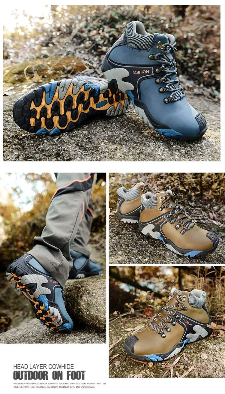 Зимние ботинки из натуральной кожи; мужские теплые плюшевые ботинки; нескользящая зимняя обувь; Мужская обувь высокого качества