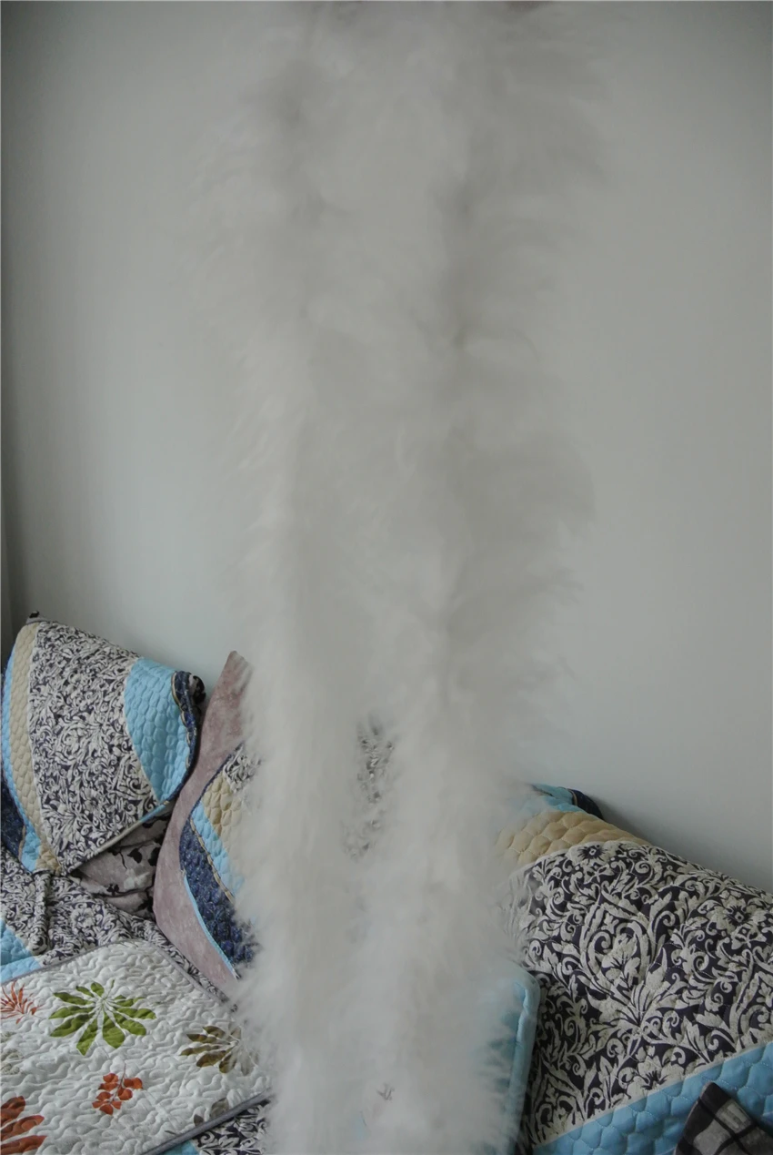 

Free shipping 20pcs 200cm/pcs Marabou Feather Boa white color Halloween Costume