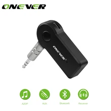 Onever 3,5 мм потоковый автомобильный A2DP Bluetooth автомобильный комплект аудио музыкальный ресивер адаптер громкой связи с микрофоном для динамика наушников
