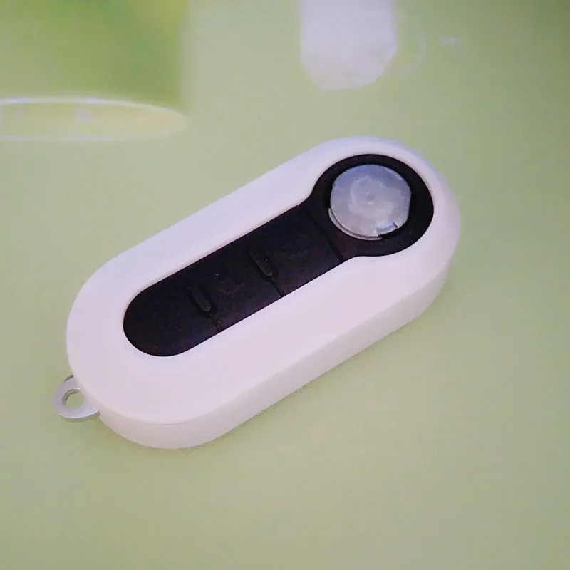 PREISEI White 3 Buttons Key For Fiat 500 Car Remote Flip Key Shells Replacements Fobs