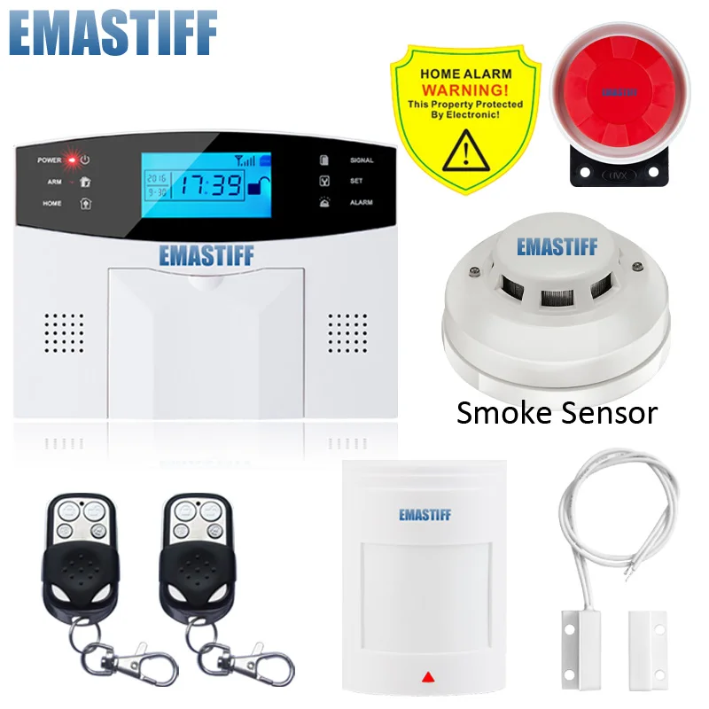 G2B Bundle K Новая встроенная антенна датчик зазора двери PIR детектор движения беспроводной ЖКД GSM sim-карта дом Охранная сигнализация дымовая Вспышка Сирена - Цвет: G2B Bundle K
