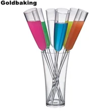 Wine-Glasses-Set Whiskey Polycarbonate Goldbaking Drinking-Cup Party-Decorations Picnic