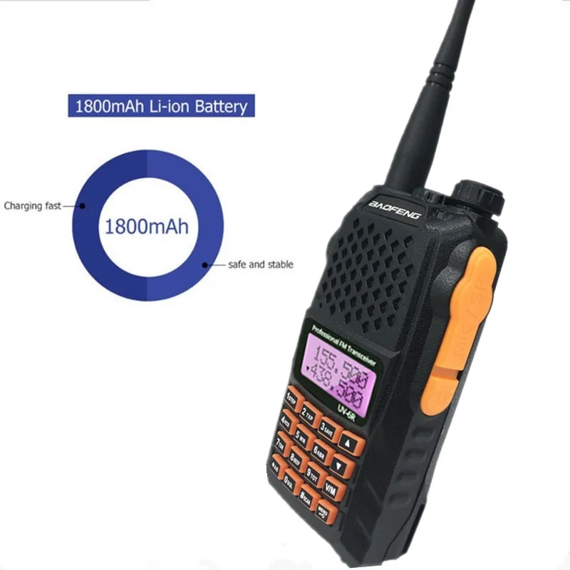 Рация Baofeng UV 6R Talkie 7 Вт 2 шт. высокомощная двухсторонняя радиостанция UHF VHF