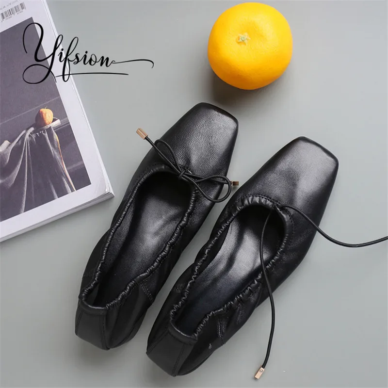 

YIFSION New Fashion Spring Summer Black Women Pumps Shoes Square Toe Slip On Chunky Low Heel Ladies Casual Pumps Shoes Woman