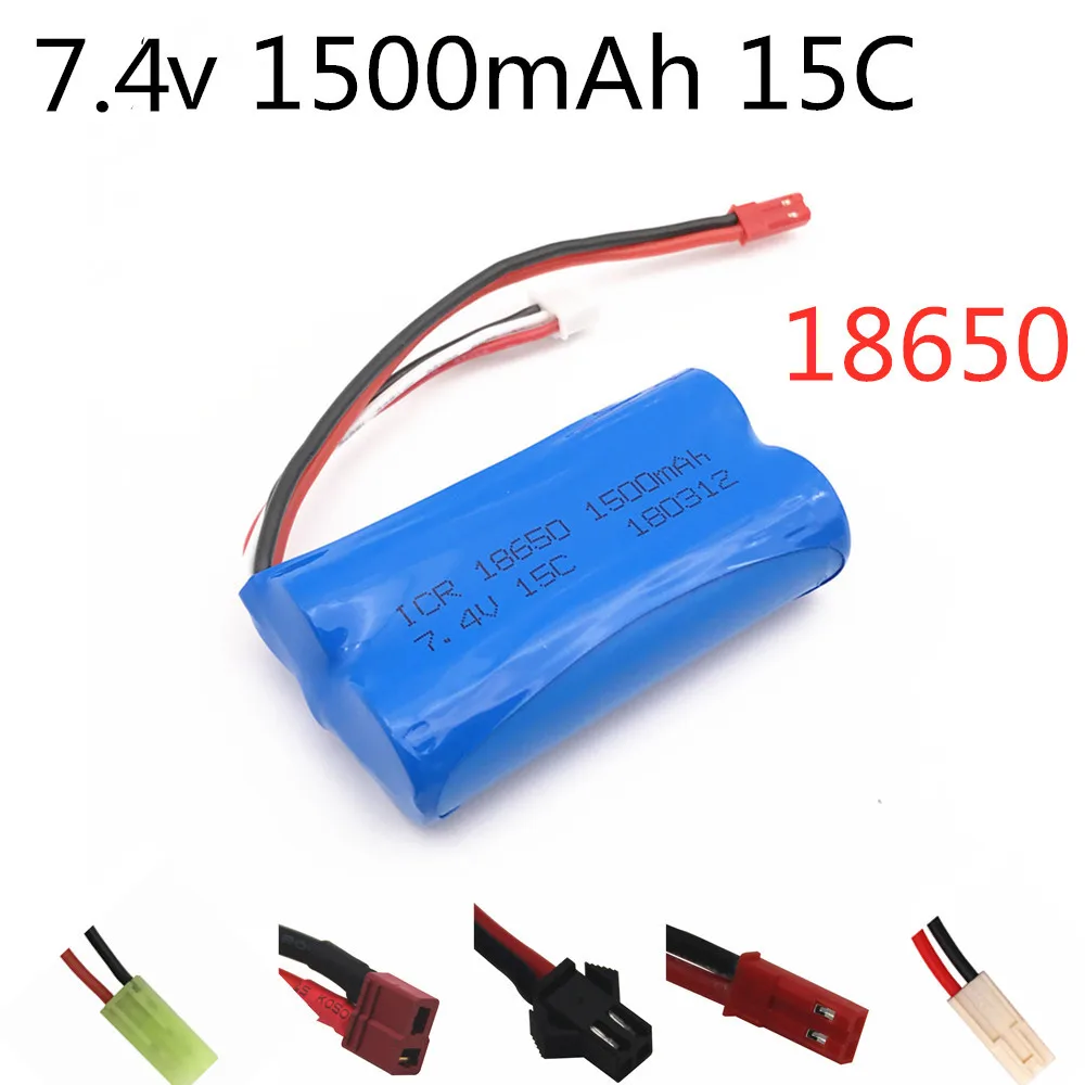 Литий Полимерный Аккумулятор 7 4 в 1500 15C для U12A Hanqi 957 948 WLtoys 12428 MJXRC T40 F39 F49 T39 Syma S033g H101