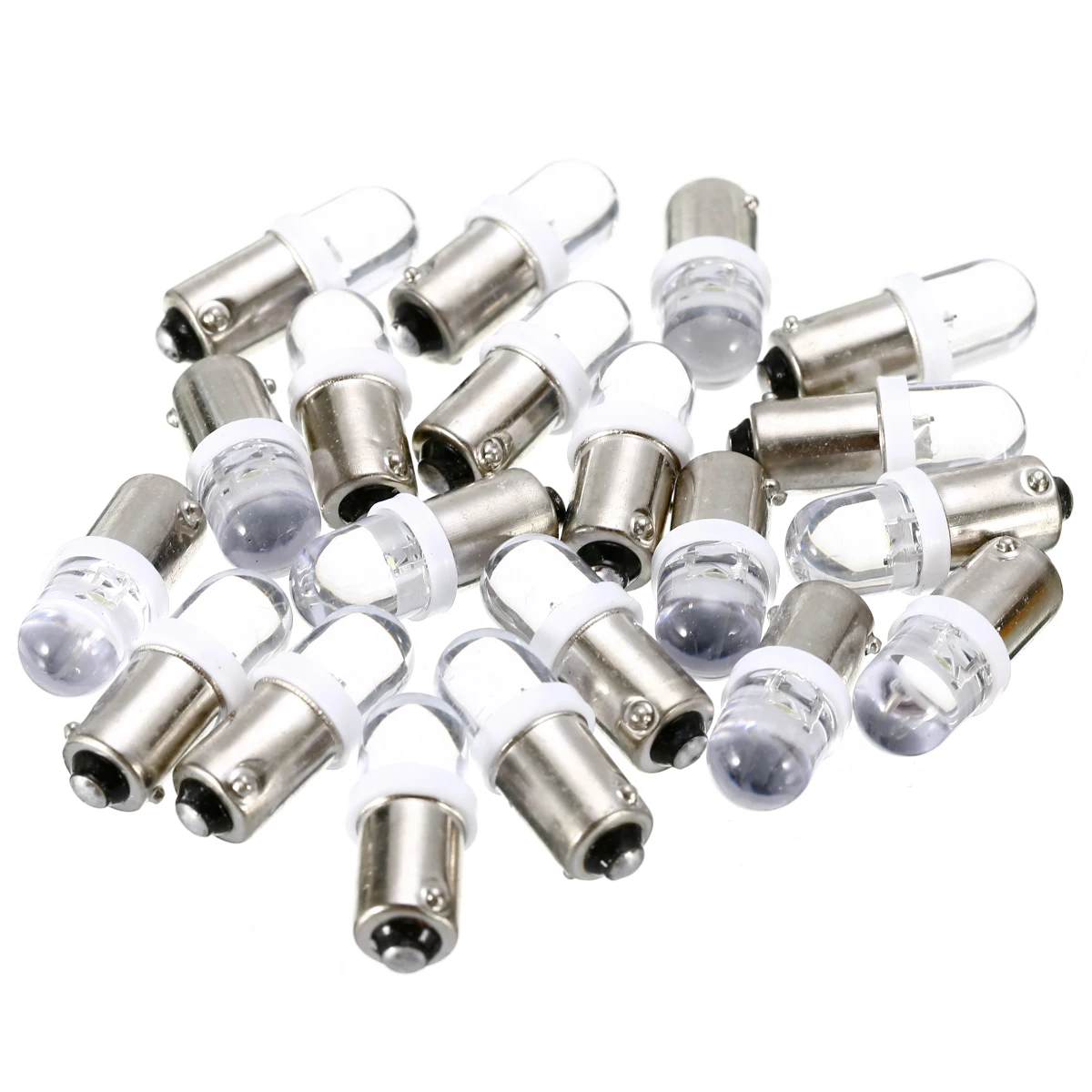 20pcs T11 Side Maker Light Car T4W BA9S H6W 1895 1SMD LED 12V Turn Signal Dashboard Light Bulb White Map Lamp