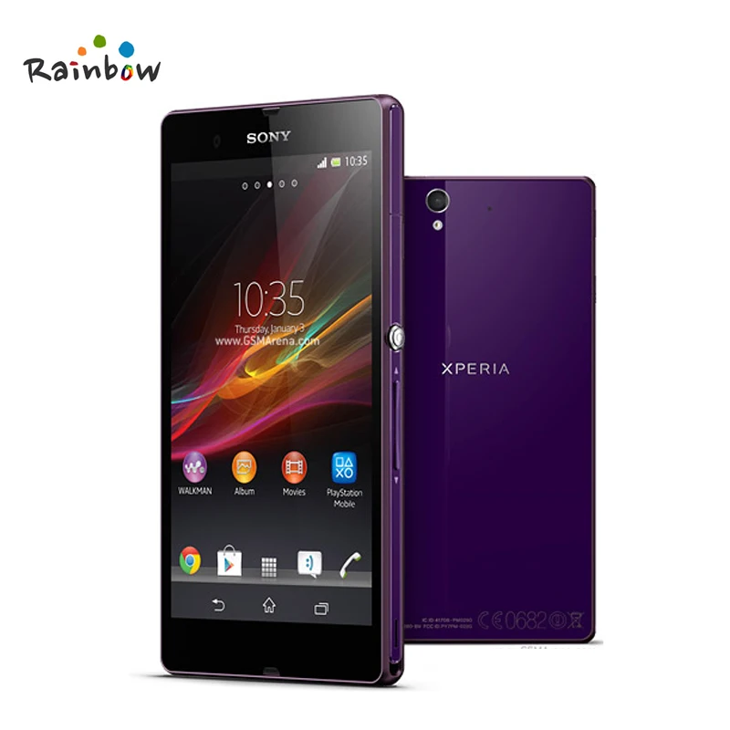100% Original Sony Xperia Z L36h C6602 C6603 3G&4G Mobile phone 5.0" TouchScreen Quad-Core 2G RAM 16GB ROM with 13.1MP Camera backmarket phones Refurbished Phones