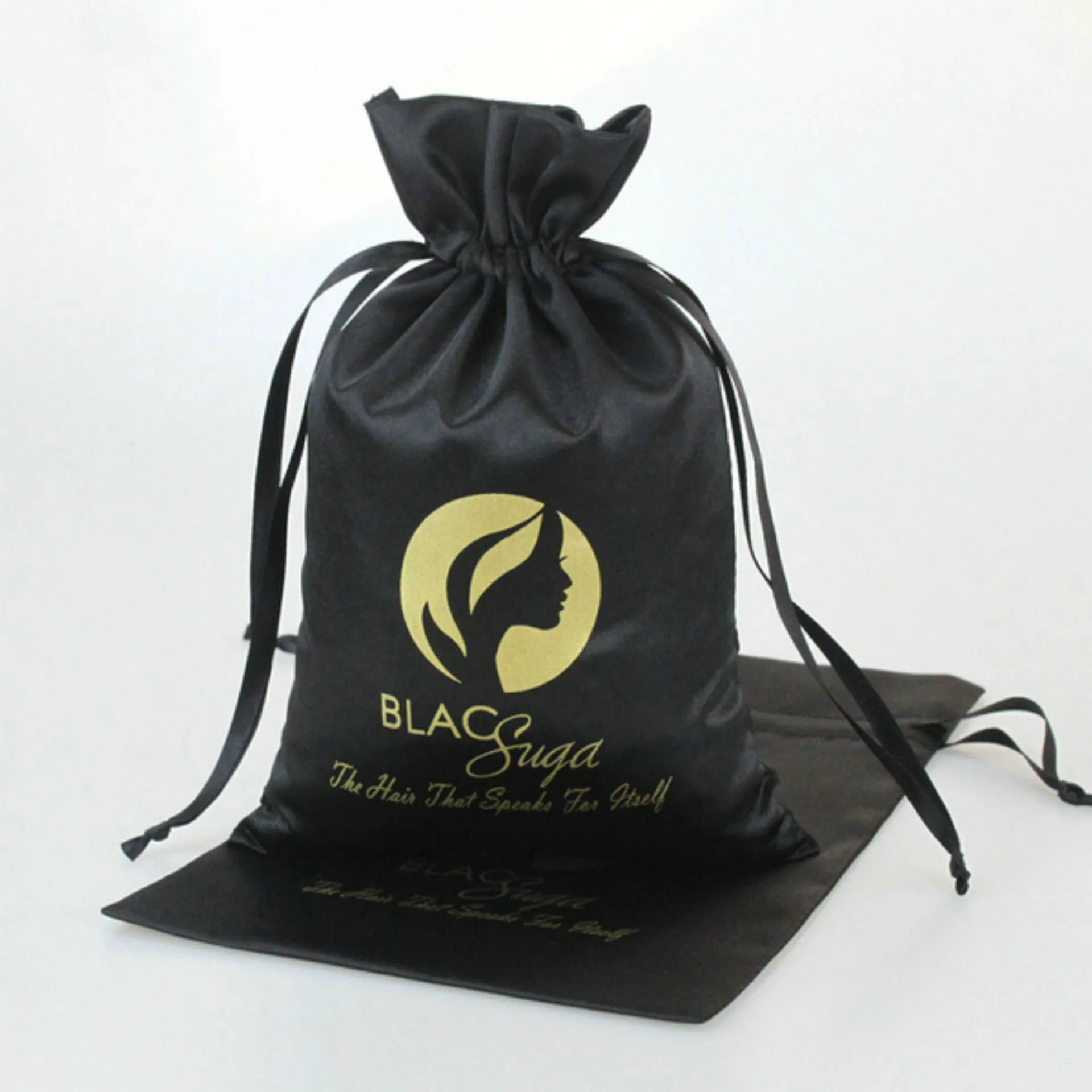 Шелковые сумки атласный мешок для украшений Упаковка продукта сумки Пользовательский логотип шнурок сумки оптом