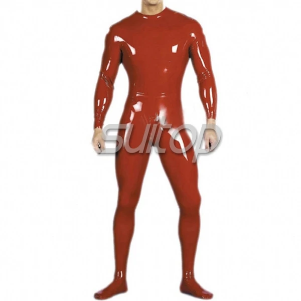 

rubber catsuit heavy thick nature latex leotard sexy garment for male in 1.0mm men