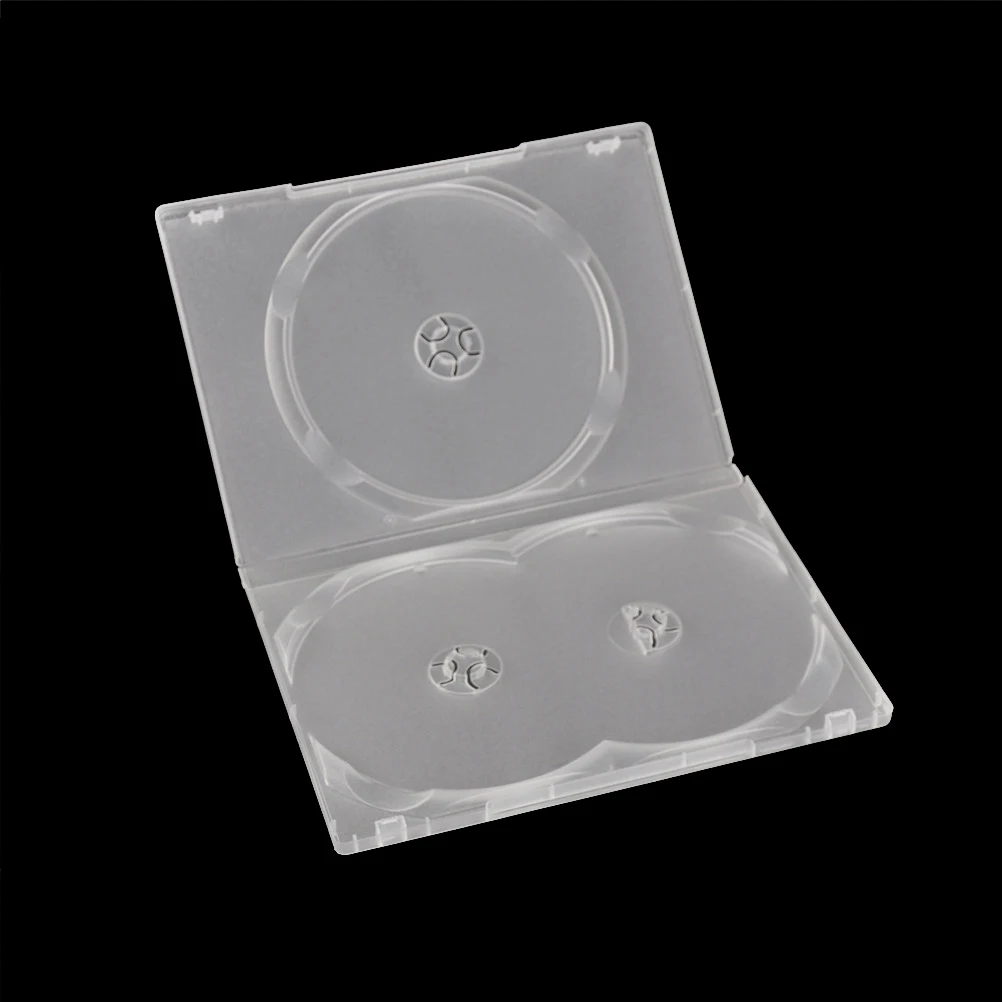 

2PCS Three Capacity Disc CD Holder DVD Case Storage Organizer Bag Plastic Outer Sleeve Box CD DVD Disc Plastic Case Container