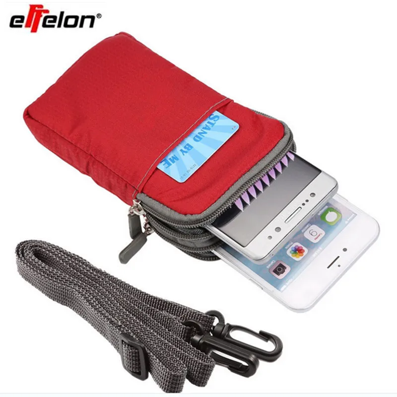 

Outdoor 3 Pockets 2 Zippers Universal Phone Pouch Wallet Belt Clip Bag for Samsung Galaxy S7 S6 edge S5 S4 S3 Note 7 5 4 3 Case