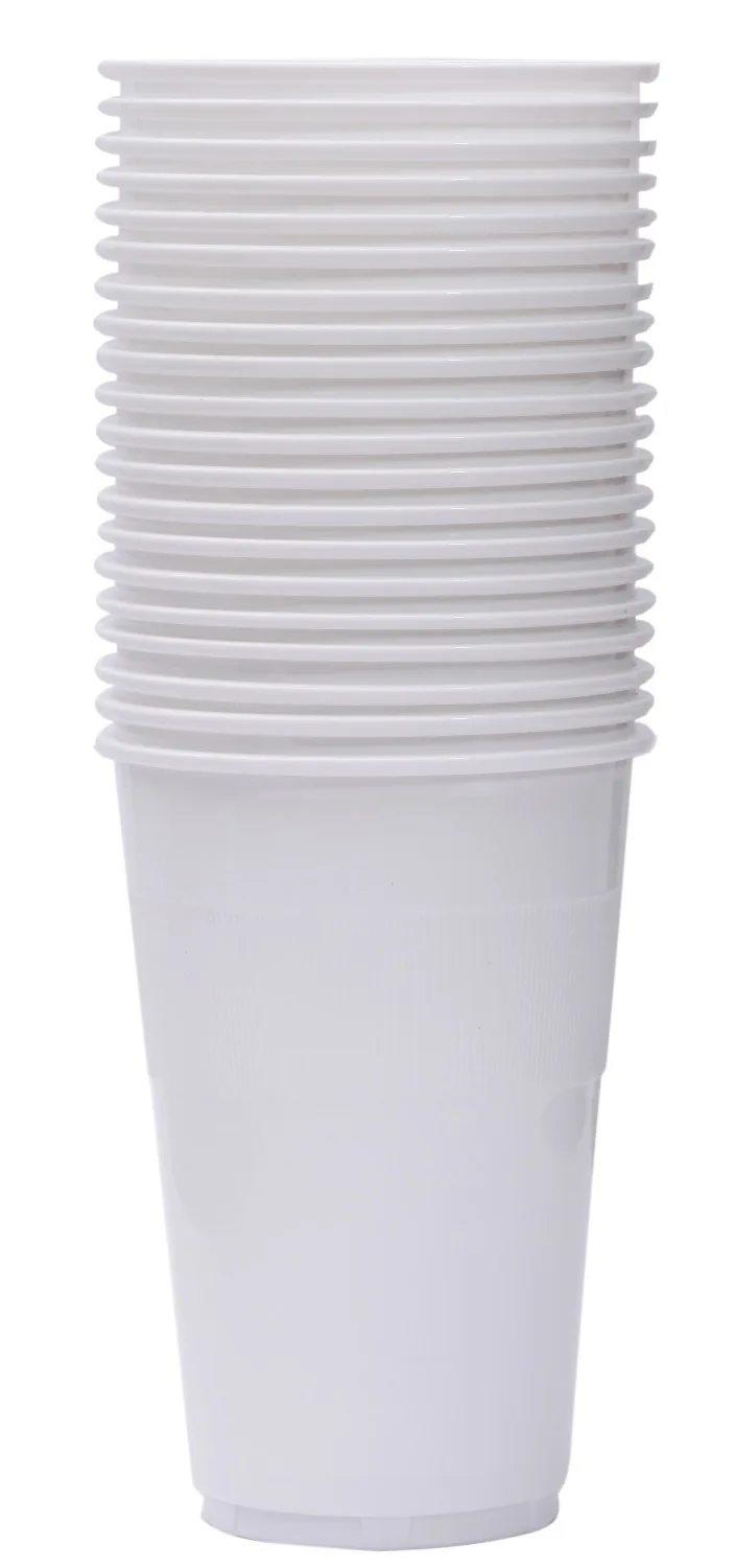

Promotion - Party Wedding Supplies, 16oz/500ml White Famous Service Impact Plastic Cup, 20/Pack
