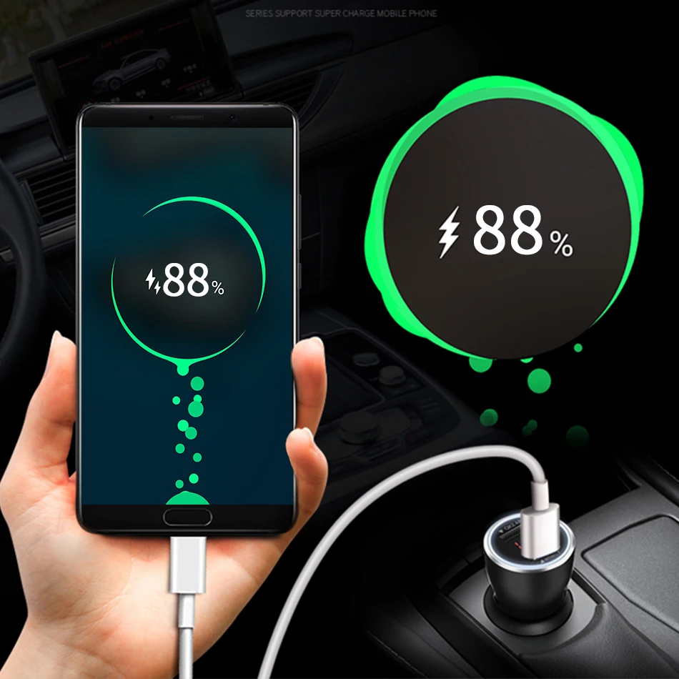 6Huawei P10 P9 Plus Lite Super Car Charger Original 5V4.5A 5A USB Type C Cable Duable USB Port P10 P9 Plus Lite Mate 10 9 Pro