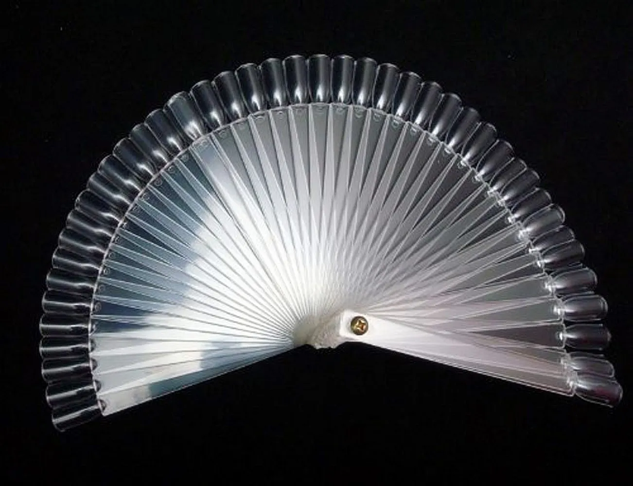 

50Pcs Clear Plastic False Nail Art Tips Sticks Polish Display Fan Practice DIY Tools Board Manicure Kit Set