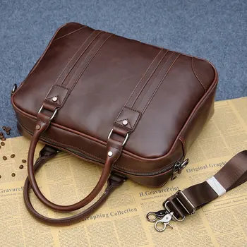 

Men's Briefcase Portfolio Men's bag over the shoulder Laptop bags Leather Shoulder bag office Belt bag Messenger