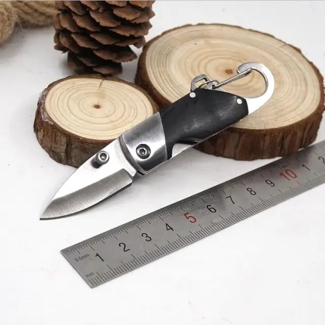 Keychain Knife Mini Tactical Survival Knives Folding Blade Hardened